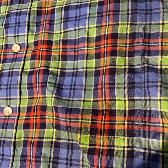 Vintage Austin Reed London Plaid Button Down in blue green and red plaid M - Picture 3 of 11